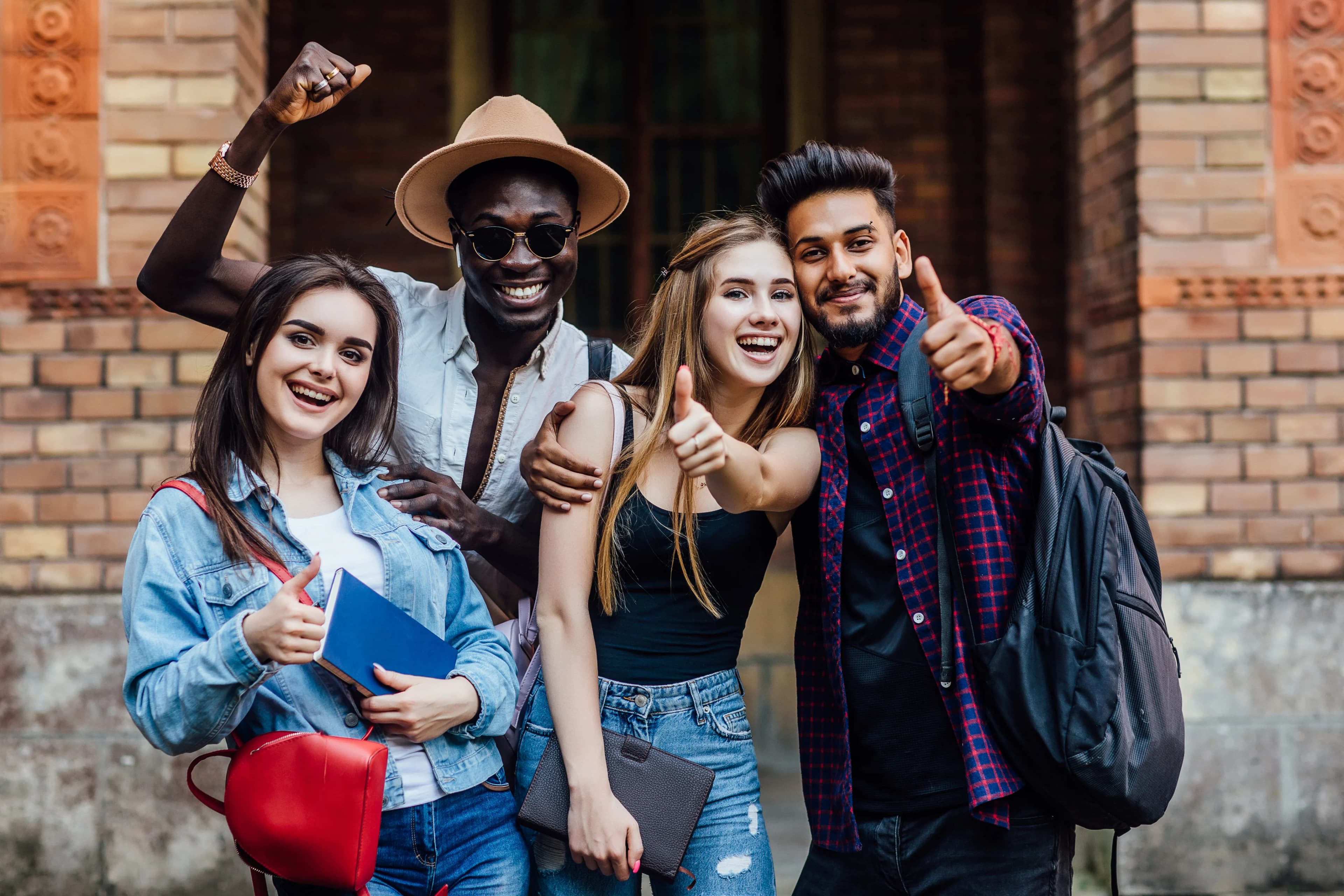 Students happy together